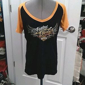 Harley Davidson NWOT VNeck Tshirt Sz.L